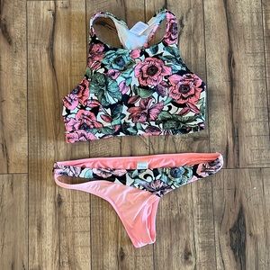 Sport top bikini with extra cheeky bottom.